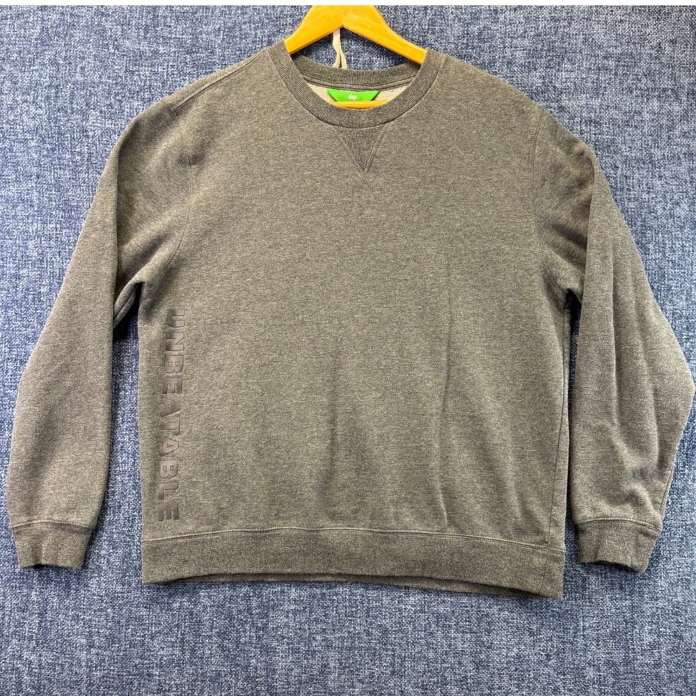 Dip Sweatshirt Mens XL Grey Cotton Blend Regular Fit Unbeatable Graphic Crewneck